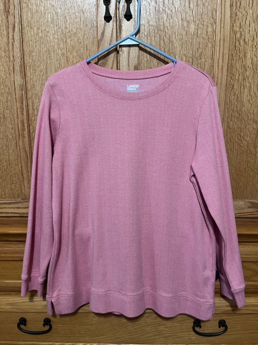 Lands' End Women's Pink Crewneck Tunic.